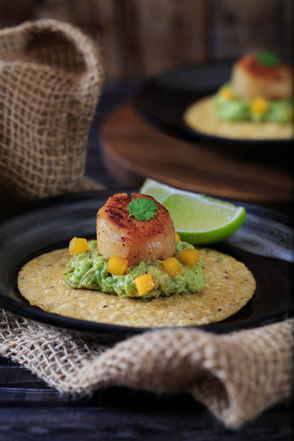 Bobby Flay Scallops With Avocado Corn Relish