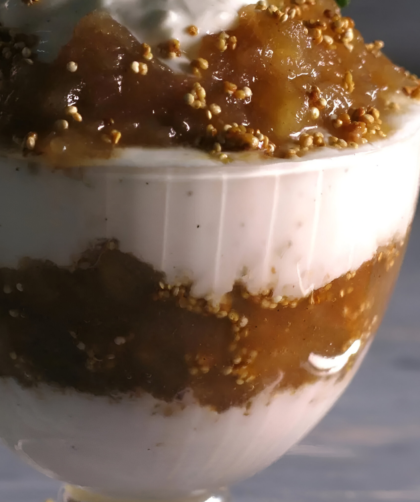 Applesauce Parfaits With Yogurt And Crispy Quinoa