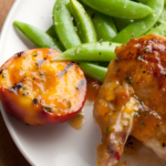 Grilled Chicken Breasts with Spicy Peach Glaze