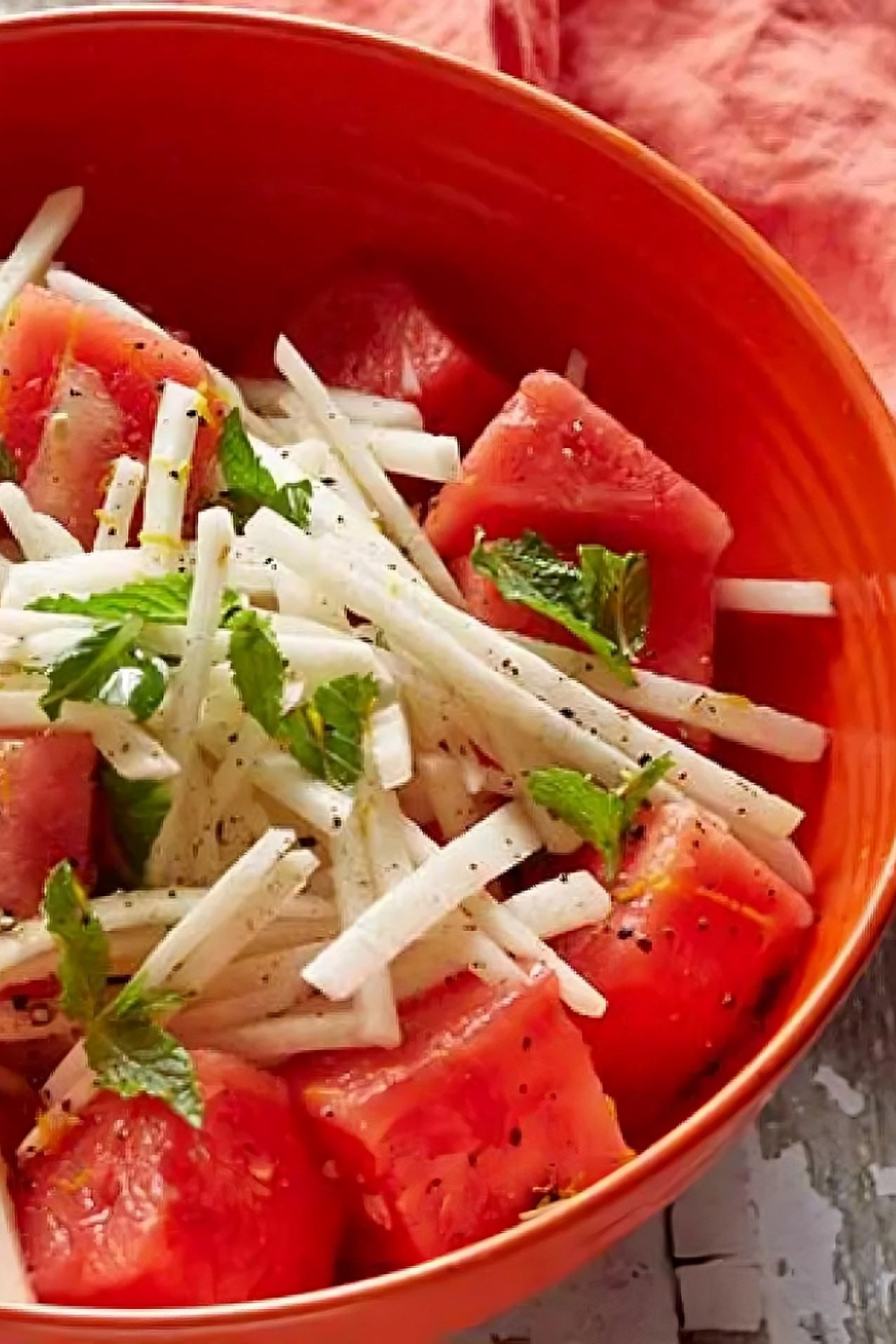 Jicama and Watermelon Salad