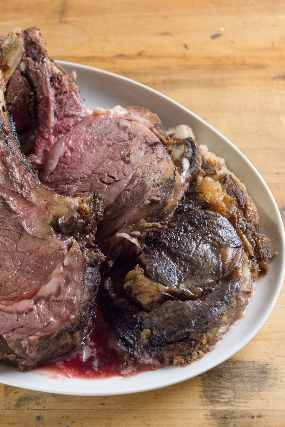 Prime Rib with Red Wine-Thyme Butter Sauce