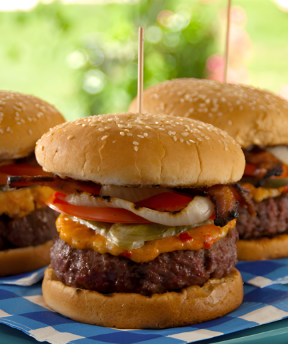 Pimiento Cheese-Bacon Burger