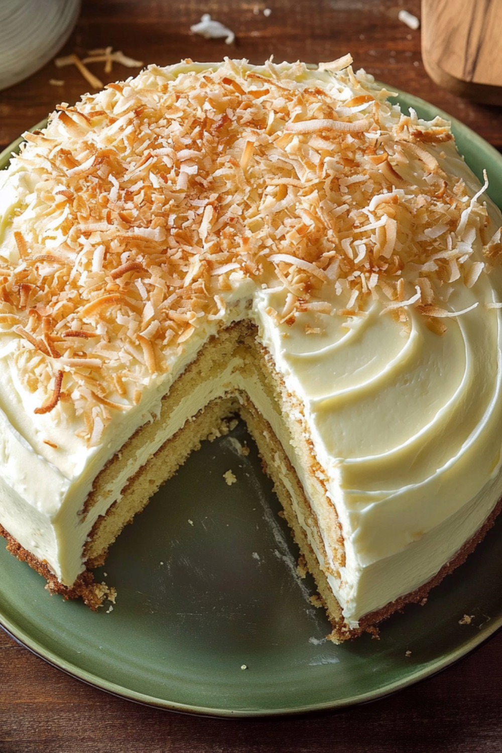 Bobby Flay Throwdown's Toasted Coconut Cake with Coconut Filling and Coconut Buttercream