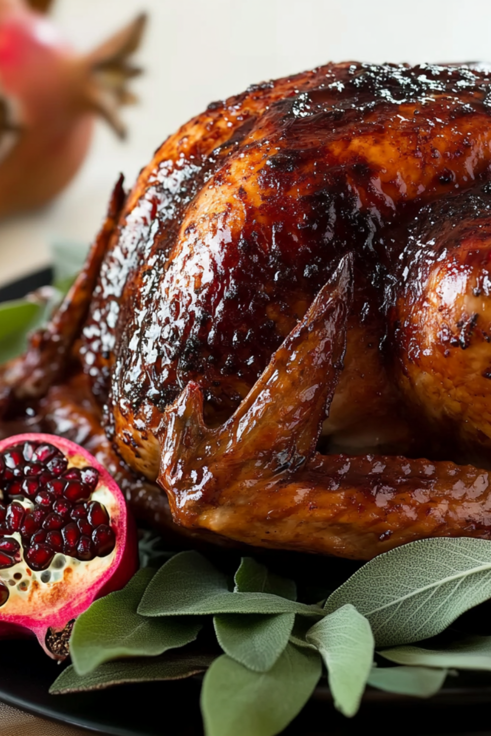 Bobby Flay Black Pepper-Pomegranate Molasses Glazed Turkey