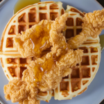 Bobby Flay Buttermilk Waffles with Buttermilk Fried Chicken Tenders