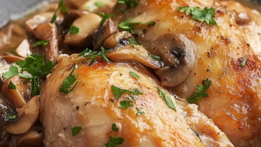 Bobby Flay Chicken Chasseur (Hunter-style Chicken)