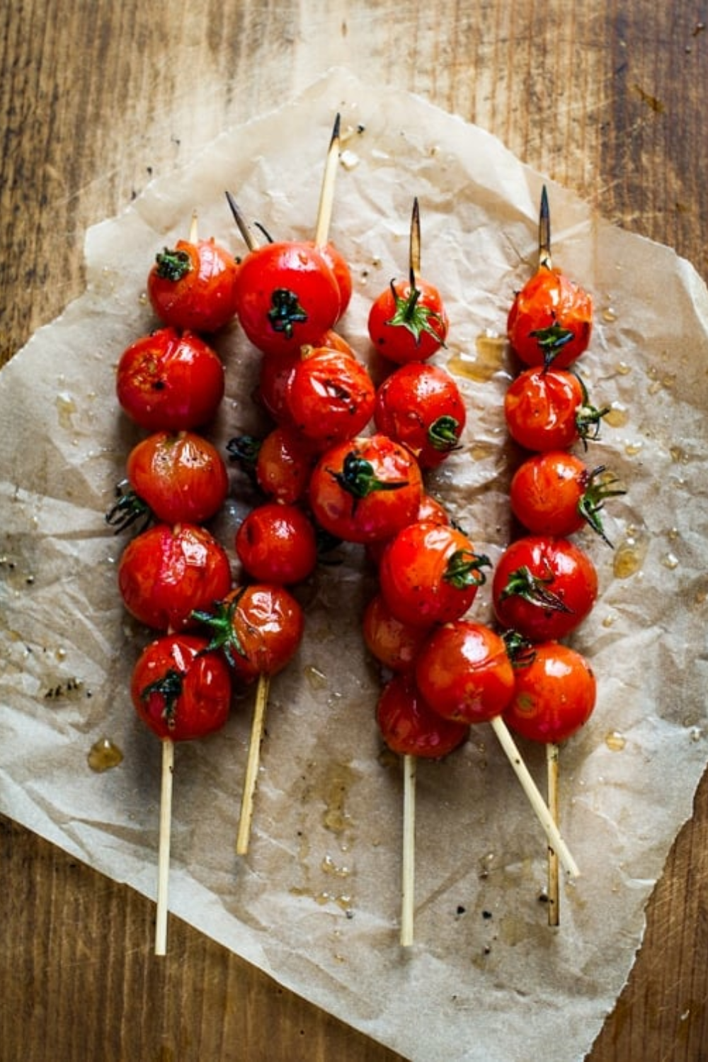 Marinated Grilled Cherry Tomatoes Skewers