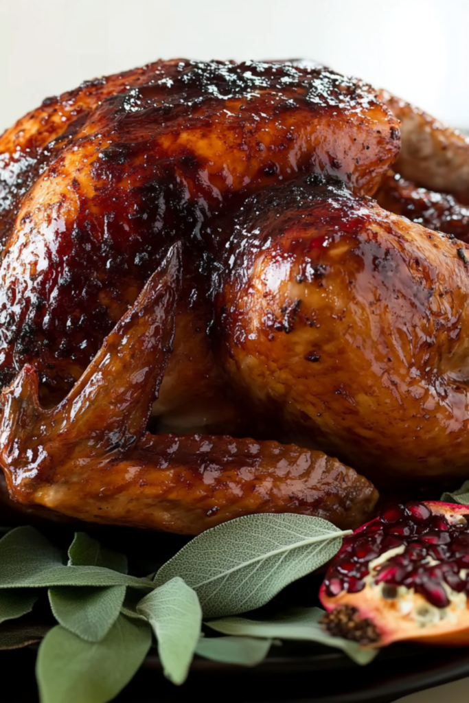 Bobby Flay Black Pepper-Pomegranate Molasses Glazed Turkey