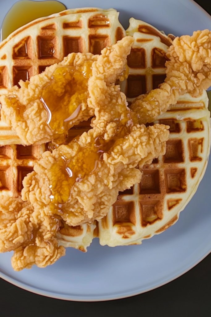 Bobby Flay Buttermilk Waffles with Buttermilk Fried Chicken Tenders