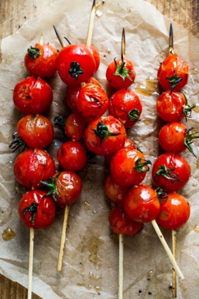 Marinated Grilled Cherry Tomatoes Skewers