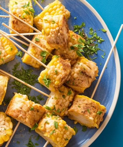 Grilled Corn Skewers with Chipotle- Cilantro Butter