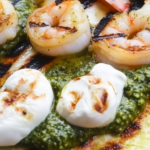 Grilled Shrimp and Cilantro Pesto Pizza