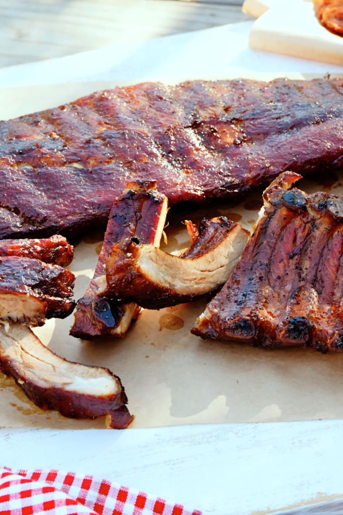 Smoked Ribs with Carolina-Style BBQ Sauce