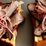 Smoked, Spice Rubbed, Texas-Style Brisket on Texas Toast