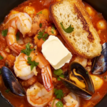 Bobby Flay Fulton Fish Market Cioppino with Sourdough Croutons