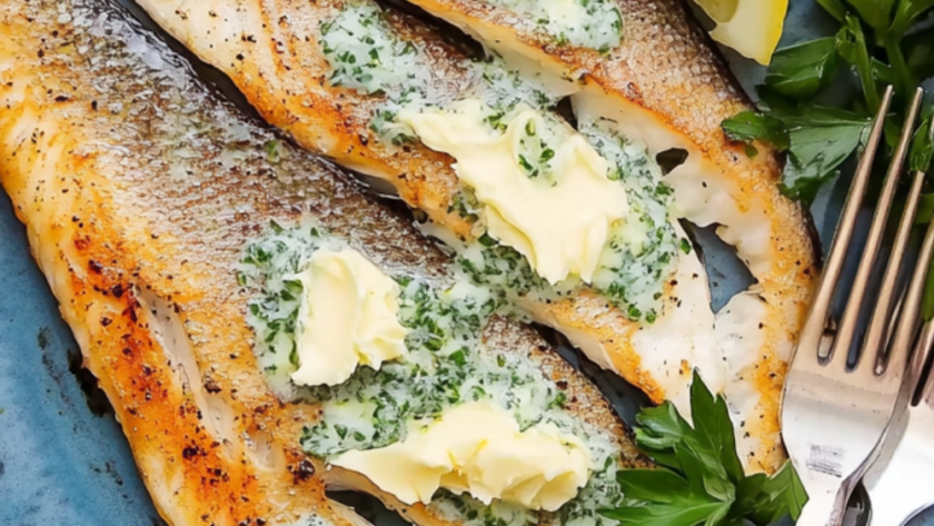 Bobby Flay Grilled Butterflied Trout with Lemon-Parsley Butter