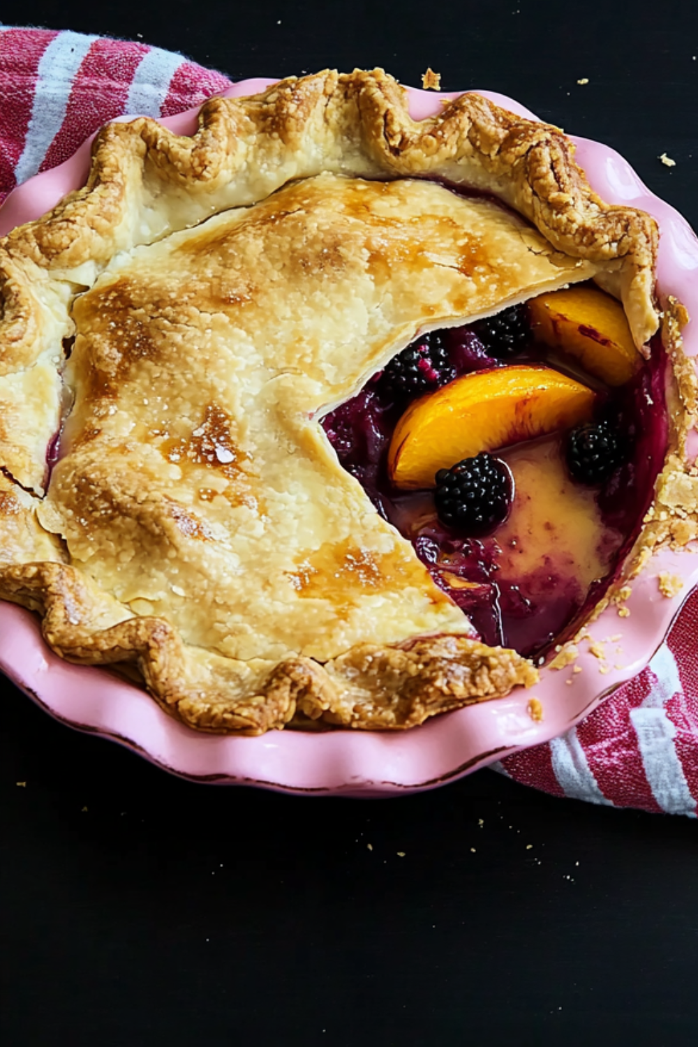 Bobby Flay Peach-Blackberry Pie