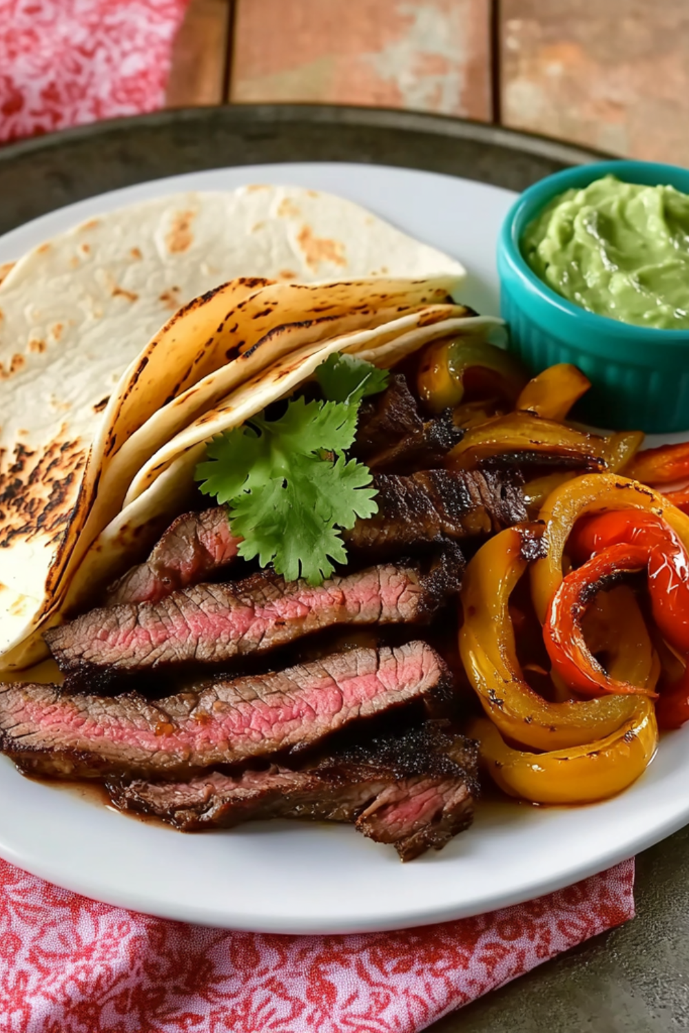 Red Curry Marinated Skirt Steak Fajitas