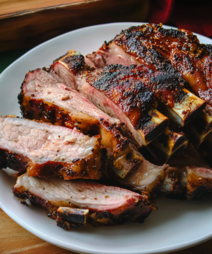 Grilled Rack of Pork with Sherry Vinegar BBQ Sauce