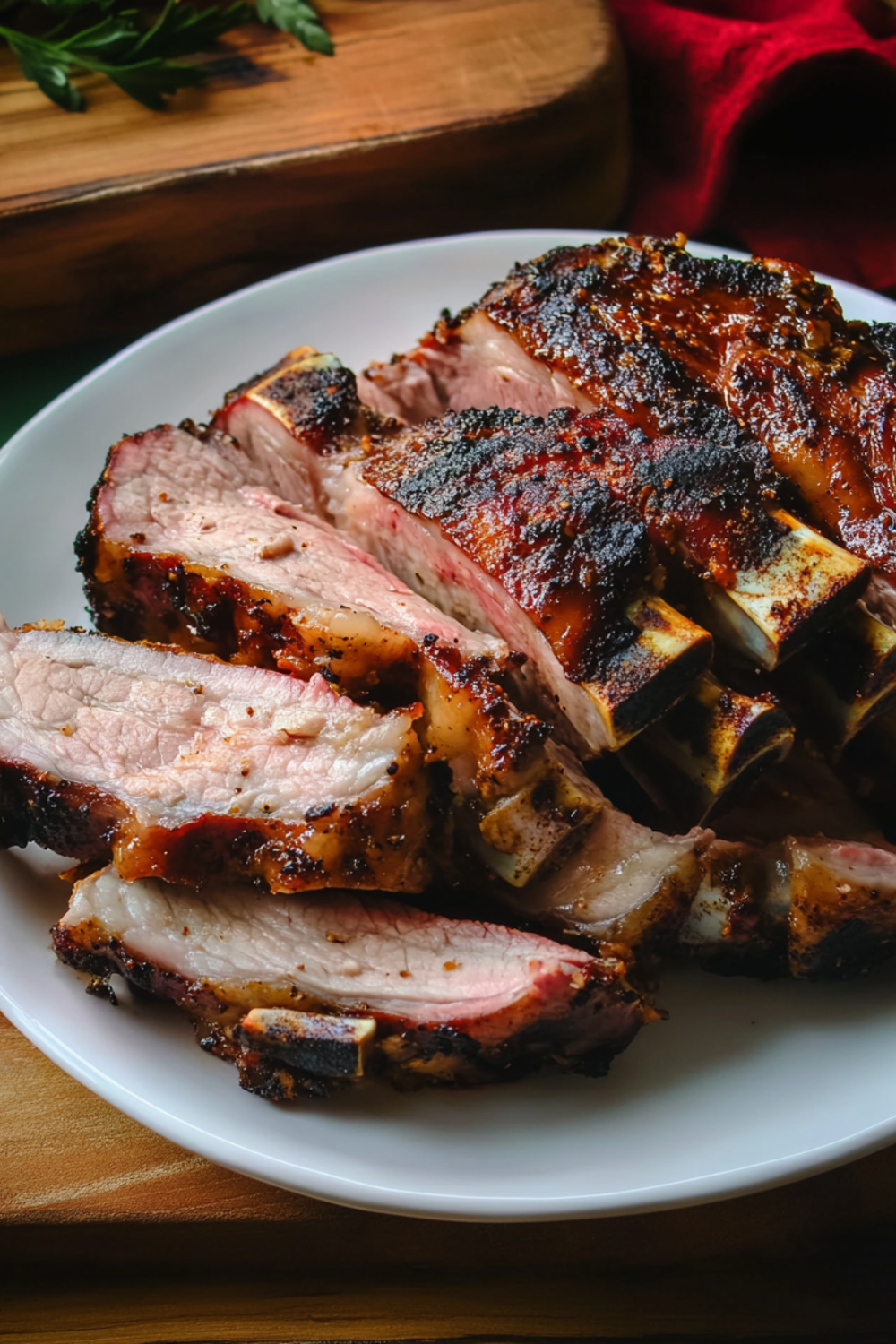 Grilled Rack of Pork with Sherry Vinegar BBQ Sauce