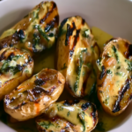 Grilled Fingerling Potatoes with Creamy Tarragon Vinaigrette