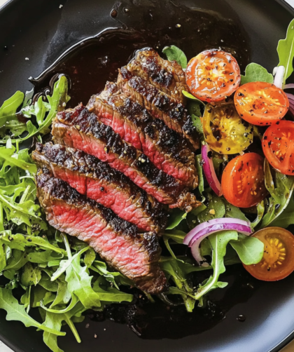 Grilled Skirt Steak Caprese