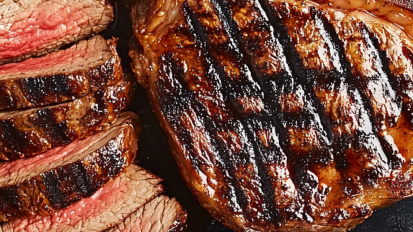 Bobby Flay Rib-Eye Marinated in Garlic, Chiles and Oregano