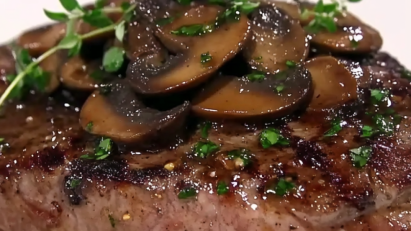 Bobby Flay Tenderloin of Beef in Mushroom, Mustard and Red Wine Sauce