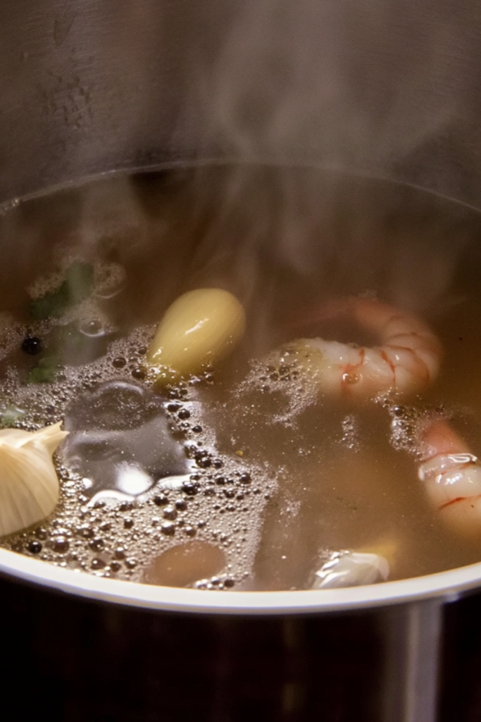 Bobby Flay Poaching Liquid for Shrimp