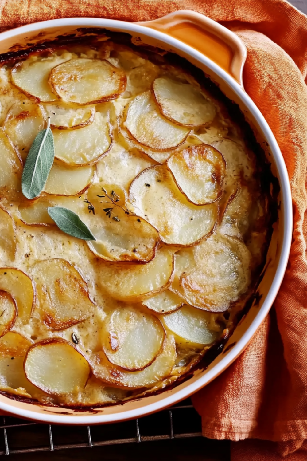 Bobby Flay Caramelized Vidalia Onion and Potato Gratin with Fresh Sage