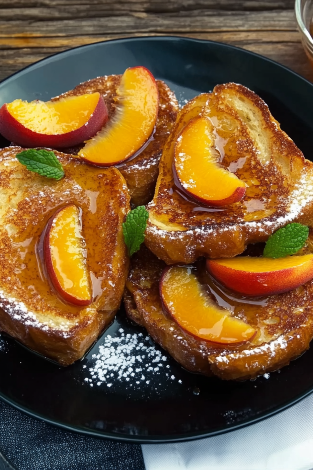 Bobby Flay Pain Perdue with Fresh Peaches and Vanilla Butter